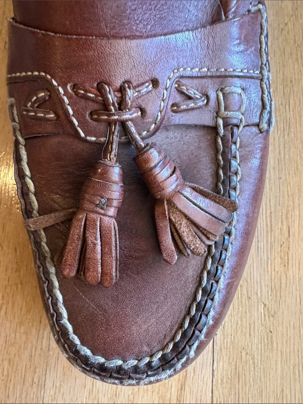 Johnston & Murphy Brown Leather Tassel Loafers